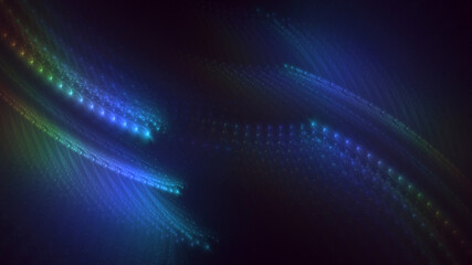 3D rendering abstract colorful fractal light background