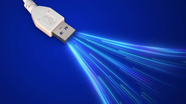 USB high speed data transfer technology concept