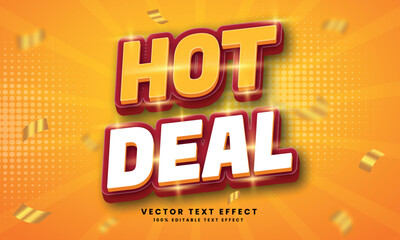 Hot Deal Sale 3d vector text effect promotion design