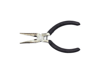 Old pliers isolated on a white background.