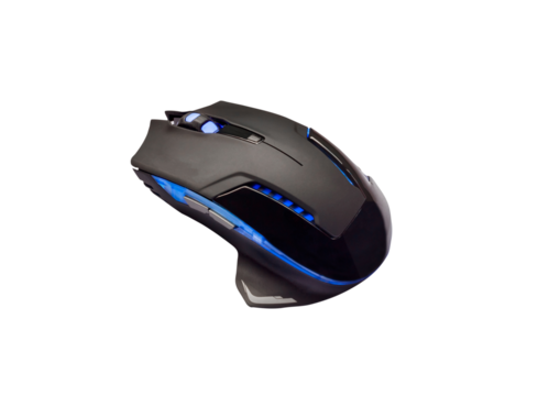 High quality professional blue light laser mouse for gamers or graphics isolated