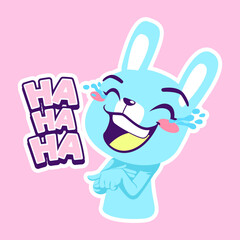 cute little bunny drawing cartoon, rabbit sticker