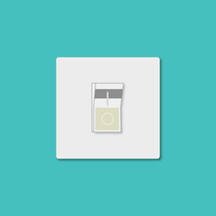 Toggle switch. Electric control concept. graphic design. Isometric icon. 