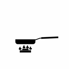 frying pan icon design isolated on white background
