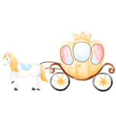 Fairytale carriage and horse © Saltyarts design