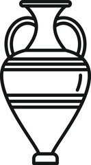 Amphora vessel icon outline vector. Ancient vase. Wine old