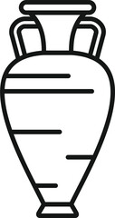 Pottery amphora icon outline vector. Ancient vase. Ceramic pot