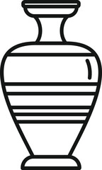 Amphora urn icon outline vector. Vase pot. Old pottery