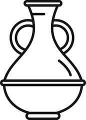 Classic amphora icon outline vector. Greek vase. Old jug