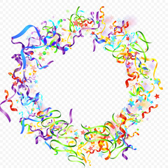 ribbon spiral confetti carnival color shine gift