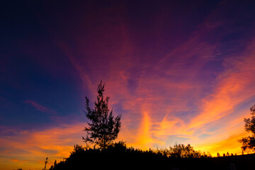 Gorgeous cloud rays at dusk
