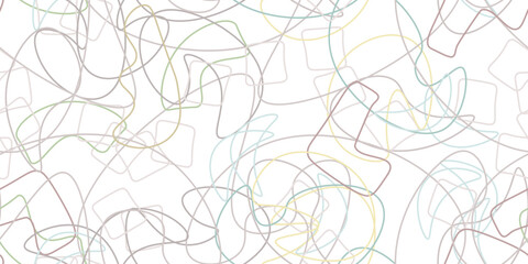 Chaotic Simple Seamless Pattern Textile One Line