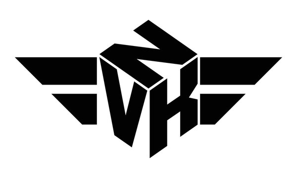 NVK three letter gaming logo in polygon cube shape logo design vector template. wordmark logo | emblem logo | monogram logo | initial letter logo | sports logo | minimalist logo | typography logo |