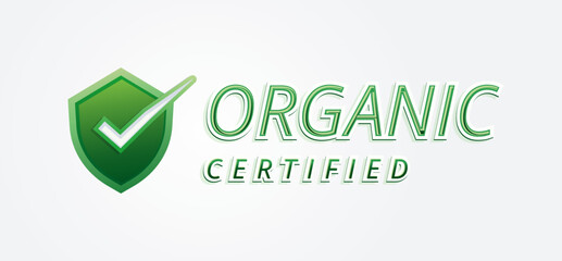 Organic certified logo badge label