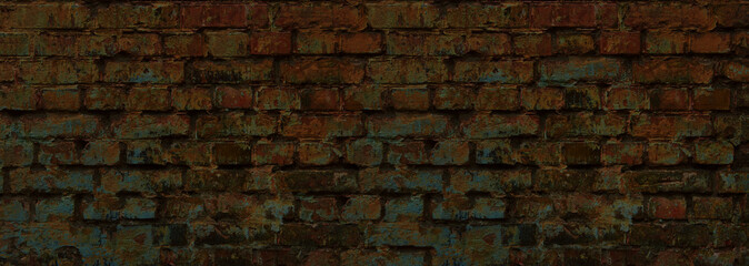 painted red brick wall background