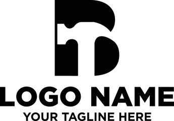 Letter-B-hammer-logo-design-premium
