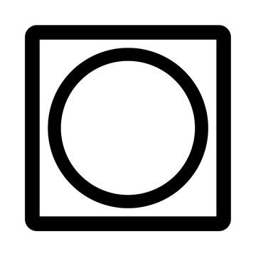 Circle Inside Square Icon 