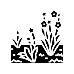 growth spring glyph icon vector. growth spring sign. isolated symbol illustration