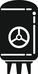 Factory tank icon simple vector. Milk production. Cow food