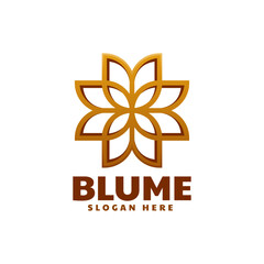 Vector Logo Illustration Nature Home Gradient Colorful Style.