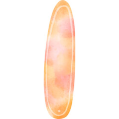 Watercolor surfboard