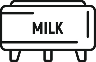 Factory milk tank icon outline vector. Food cheese. Dairy process