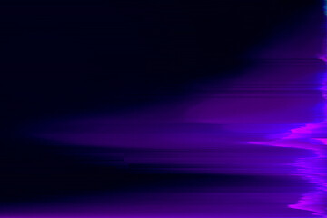 Fototapeta premium Abstract pink, blue and purple background with interlaced digital Distorted Motion glitch effect. Futuristic cyberpunk design. Retro futurism, webpunk, rave 80s 90s aesthetic techno neon colors