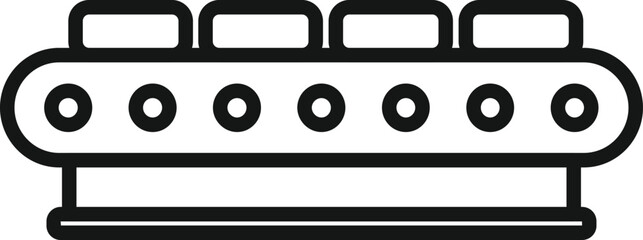 Cheese production line icon outline vector. Food factory. Butter process