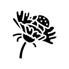 ladybug flower spring glyph icon vector. ladybug flower spring sign. isolated symbol illustration