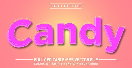 Candy text editable style effect