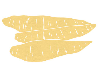 複数の数の子のイラスト（版画風）