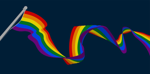 A rainbow Pride or Peace flag design element