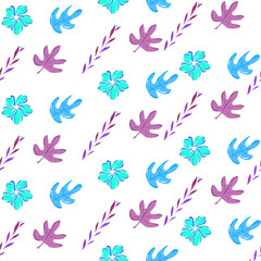 Hawaiian Flowers Pattern Clipart