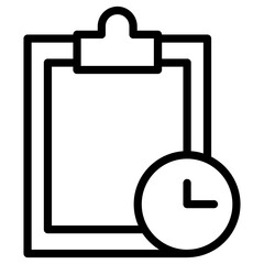 Obraz premium notepad time icon