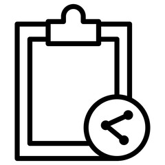 Obraz premium notepad share icon