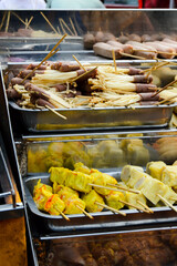 Pasar Lama Tangerang, Banten, Indonesia – August 21, 2022: Skewer or Lok - Lok with Selected Focus.