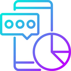 Data mining in social media gradient linear vector icon. Work with personal information online. Analyze users behavior. Thin line color symbol. Modern style pictogram. Vector isolated outline drawing