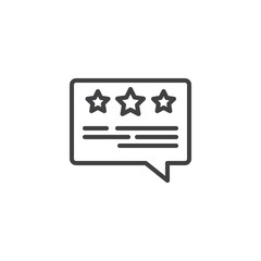 Customer review line icon