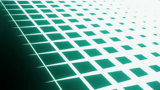vierecke, quadrate, geometrie, gr&uuml;n, weiss, ver&auml;nderung, Gr&ouml;&szlig;e, Anordnug, Verlauf, &uuml;bergang, wechsel, loop, schleife