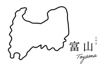 富山 とやま toyama　シンプルな地図