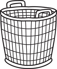 Hand Drawn basket for stuff illustration