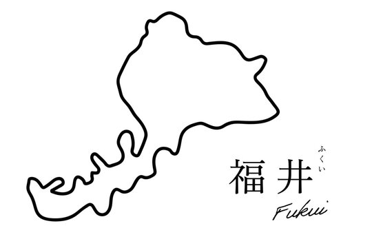 福井 ふくい fukui　シンプルな地図