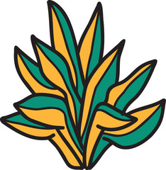 Hand Drawn cute indoor plant illustration