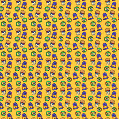 Cartoon Guys Pattern Clipart 