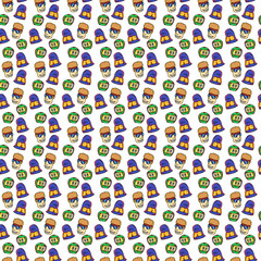 Cartoon Guys Pattern Clipart 