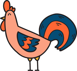 Hand Drawn cute chicken illustration
