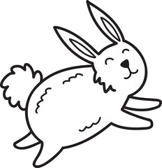 Hand Drawn cute rabbit illustration