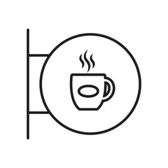 Coffe house sign icon, Coffee Home House icon Design. isolated on white background. vector illustration