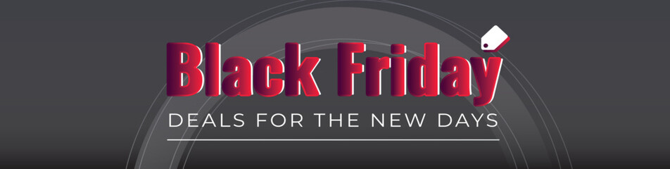 black friday promotional sale banner design template black friday offer, discount, deal web banner concept illustration background.