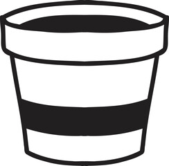 Hand Drawn cute terracotta plant pot illustration
